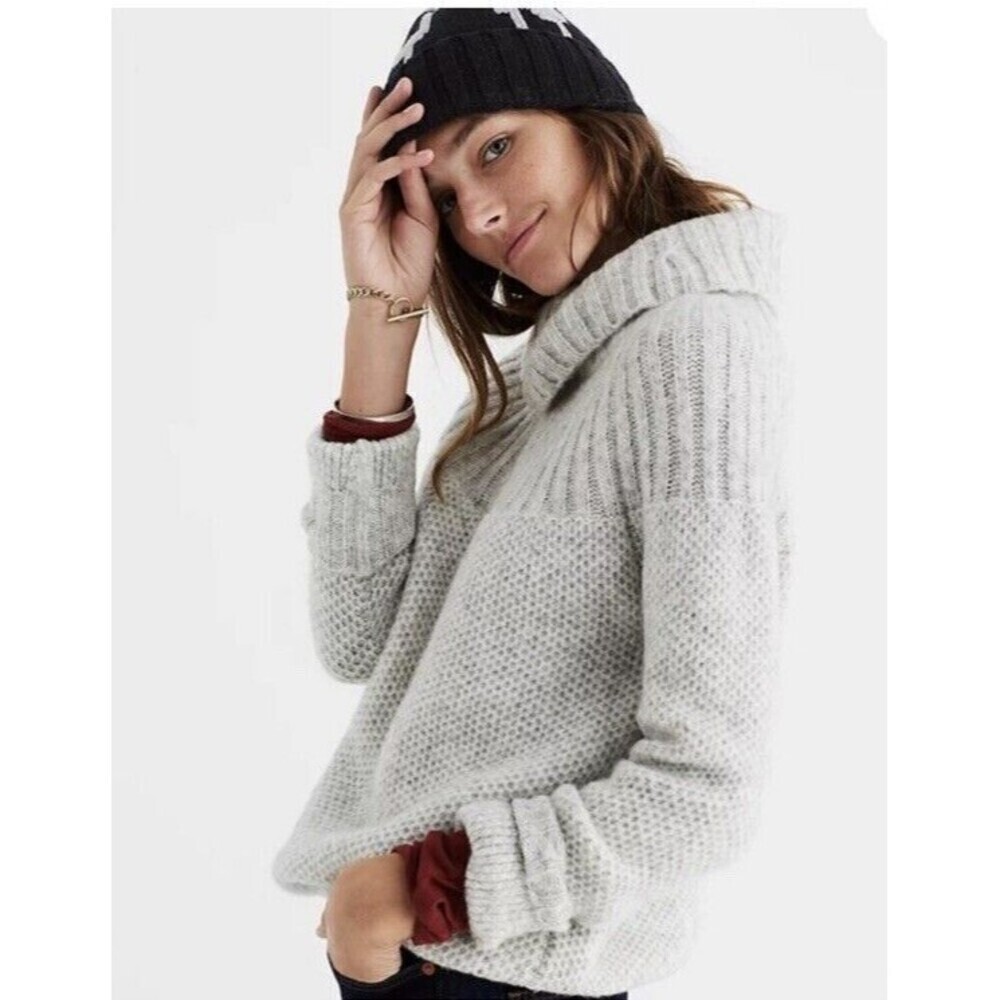 Madewell Snowbound Drawstring Pullover Sweater Size S - Picture 2 of 8